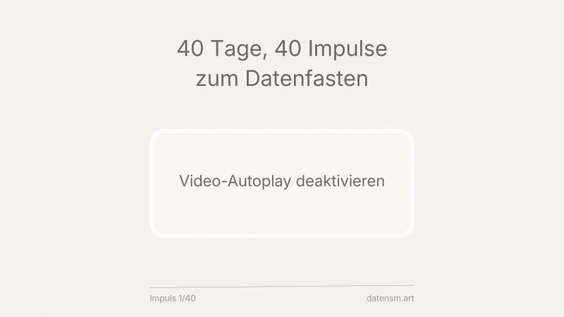 Autoplay-Videos deaktivieren – klein, aber wirkungsvoll