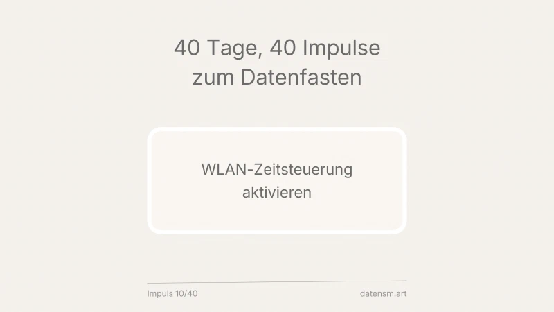 WLAN-Zeitsteuerung: nachts aus, morgens an – automatisch