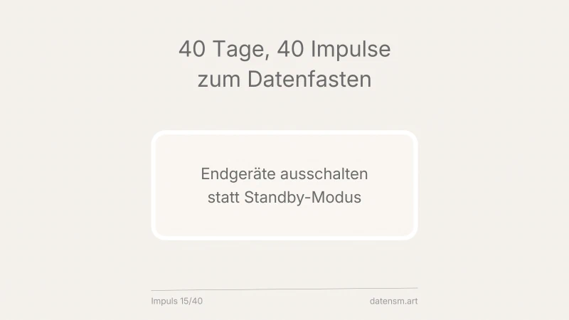 Standby kostet: 100 Arbeitsplätze, eine Tonne CO₂ – für nichts