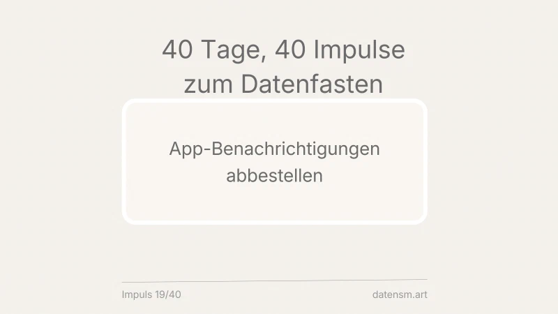 Push-Benachrichtigungen abschalten: weniger Dauerbrummer, weniger Daten