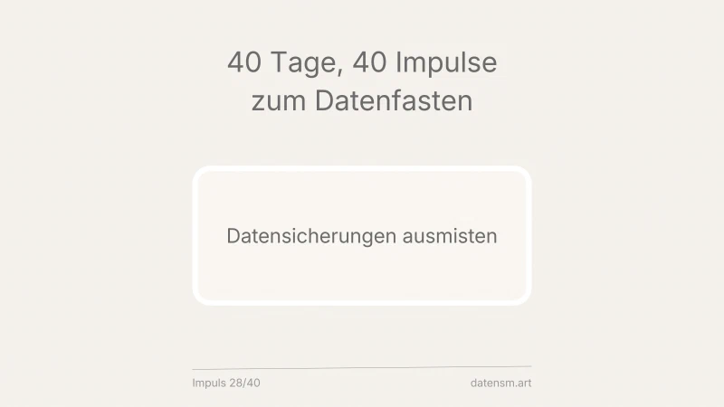 Backups ausmisten: Datensicherung ist kein Archiv