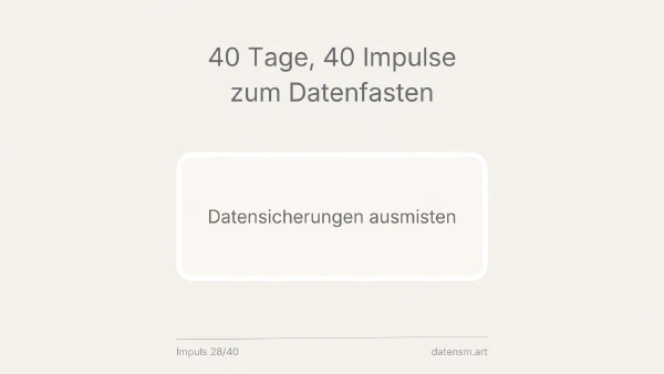 Backups ausmisten: Datensicherung ist kein Archiv