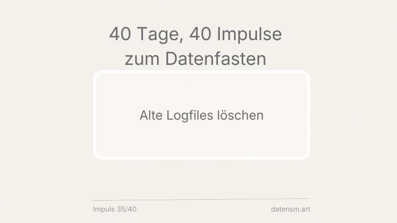 Alte Logfiles löschen: unsichtbarer Datenmüll mit Wachstumsproblem