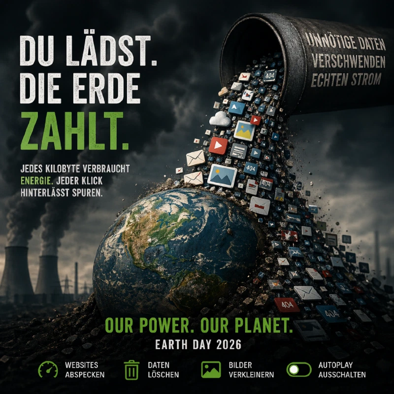 Earth Day: Nachhaltigkeit beginnt nicht beim Stromanbieter, sondern beim ersten Byte