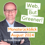 Cover Folge 44: Web, But Greener! Mein nachhaltiger Monatsrückblick für August 2024